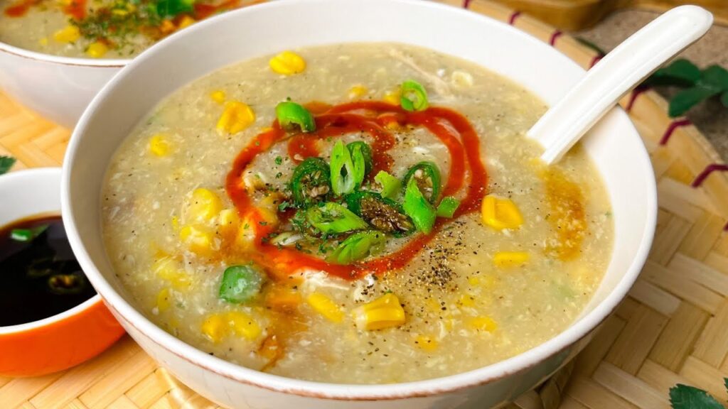homemade chicken corn soup by DesiExpert.com