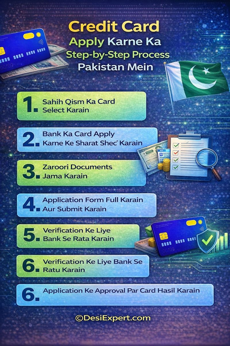 Credit Card Kaise Banta Hai Pakistan Mein by DesiExpert.com