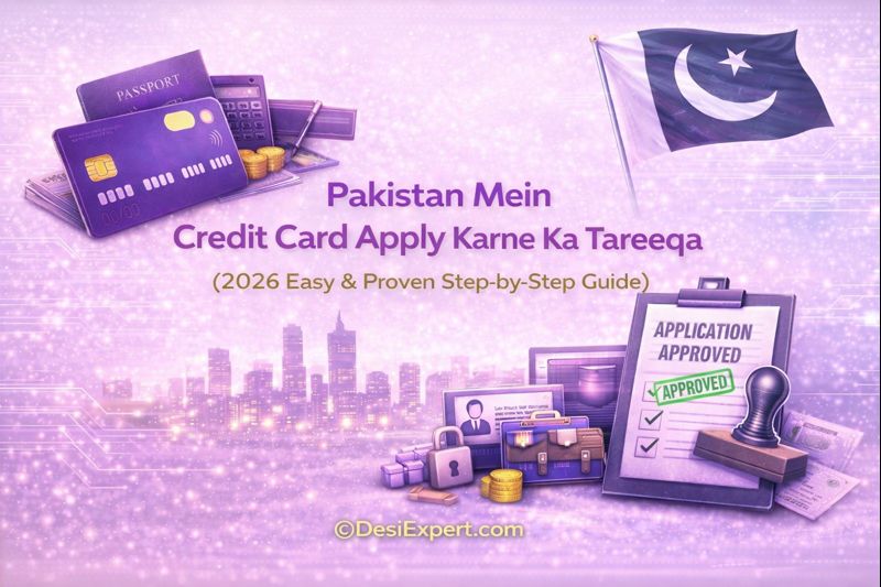 pakistan mein credit card apply karne ka tareeqa by DesiExpert.com